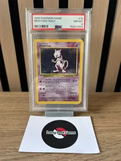 PSA 8 Mewtwo 10/102 Base Set Pokemon Card MINT - Image 1