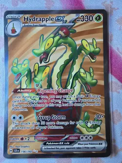 Hydrapple EX Stellar Crown Full Art Pokemon TCG Card 156/142 NM Condition - Image 1