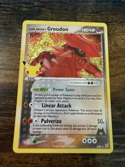 Pokemon Card TCG Celebrations Team Magma's Groudon 9/95 Holo Ultra Rare NM - Image 1