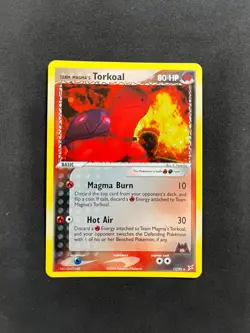 POKEMON UNGRADED TEAM MAGMA'S TORKOAL 12/95 HOLO TEAM MAGMA VS TEAM AQUA HOLO NM - Image 2