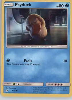Psyduck 7/18 Common Detective Pikachu Pokemon Holo Near Mint - Image 1