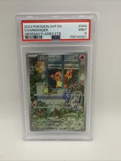 Pokemon TCG Charmander Obsidian Flames ETB Promo 044 PSA 9 - Image 1