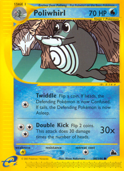 Poliwhirl (88/144) Skyridge​ - Moderately Played Pokemon TCG - Image 1