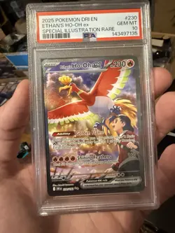 2025 POKEMON DRI SPECIAL ILLUSTRATION RARE #230 ETHAN'S HO-OH EX PSA 10 - Image 1