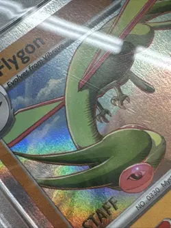 2025 Pokemon Flygon MEP 016 Phantasmal Flames Prerelease-Staff Promo PSA 9 - Image 3