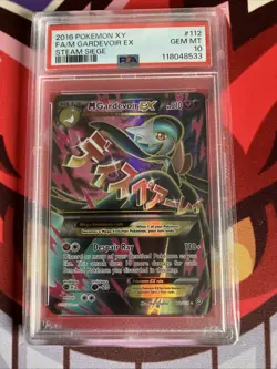 2016 POKEMON XY STEAM SIEGE #112 FULL ART/M GARDEVOIR EX PSA 10 - Image 1