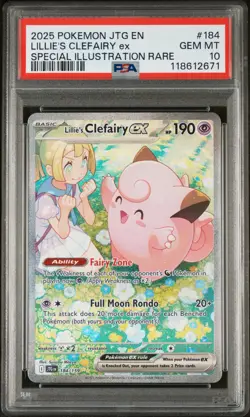 Lillie's Clefairy Ex #184 Pokemon Journey Together Special Illustration PSA 10 - Image 1