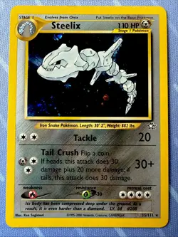 Steelix HOLO RARE 15/111 Neo Genesis VINTAGE 2000 Pokemon - Image 1