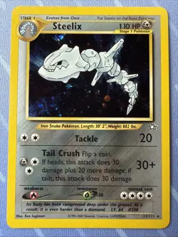 Steelix HOLO RARE 15/111 Neo Genesis VINTAGE 2000 Pokemon - Image 2