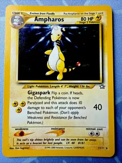 Ampharos HOLO 1/111 - Neo Genesis - VINTAGE 1999 Pokemon TCG - Image 1