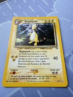 Ampharos HOLO 1/111 - Neo Genesis - VINTAGE 1999 Pokemon TCG - Image 3