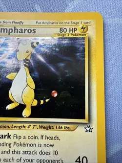 Ampharos HOLO 1/111 - Neo Genesis - VINTAGE 1999 Pokemon TCG - Image 5