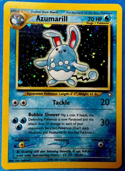 Azumarill HOLO 2/111 Neo Genesis VINTAGE 2000 Pokemon TCG - Image 1
