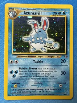 Azumarill HOLO 2/111 Neo Genesis VINTAGE 2000 Pokemon TCG - Image 2