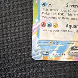 Pokemon Vaporeon ex 023/131 Prismatic Evolutions Double Rare Holo 280HP English - Image 4