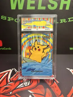 Topps Pokemon TV Animation Series 2 Pikachu Stick-On #8 ACE 8 NM/MT - Image 1