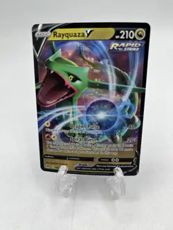 Pokemon TCG Rayquaza V Crown Zenith 100/159 Holo Ultra Rare - Image 1
