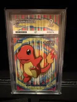 2000 Topps Pokemon TV Animation Series 2 Stick Ons #10 Charmander ACE 9 - Image 1
