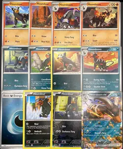 12x Pokemon Cards Houndour Houndoom Set Lot - Holo Ultra Rare EX Vintage TCG - Image 1