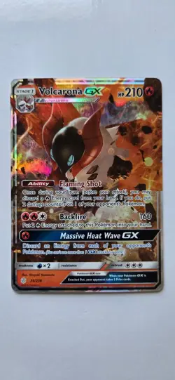 Volcarona GX 35/236 Holo GX Rare Cosmic Eclipse Pokemon Holo Near Mint - Image 1