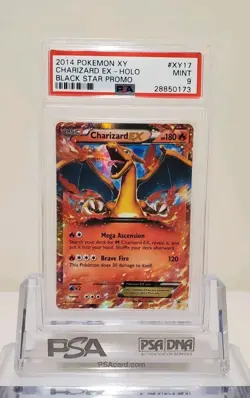 Pokemon 2014 XY Black Star Promo XY17 Holo Charizard EX PSA 9 Mint - Image 1