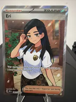 Pokemon TCG Prismatic Evolutions Eri Full Art Trainer 136/131 NM - Image 1