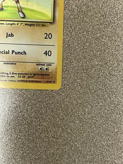 Hitmonchan 7/102 Holo Holo Rare Base Set Unlimited -MODERATELY PLAYED- - Image 4