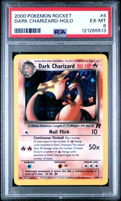 2000 POKEMON ROCKET #4 DARK CHARIZARD-HOLO PSA 6 - Image 1