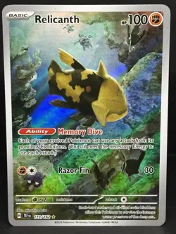 2024 Pokemon SV Temporal Forces Relicanth #173/162 Illustration Rare - Image 1