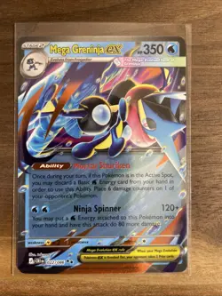 Mega Greninja ex 22/86 Double Rare Pokemon Chaos Rising ME04 NM B - Image 1