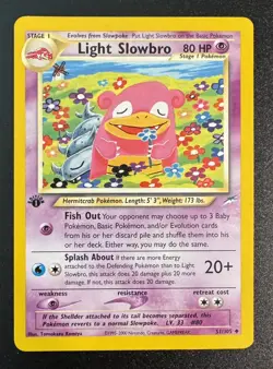 Light Slowbro 51/105 1st Edition Neo Destiny Uncommon Pokemon TCG - Image 1