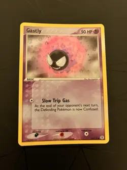 Pokemon TCG - Gastly 63/112 Holo Rare EX Fire Red & Leaf Green 2004 Common LP - Image 1