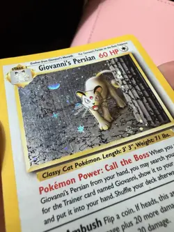 Giovanni's Persian 8/132 Gym Challenge Holo Rare 60 HP ENG - Image 3