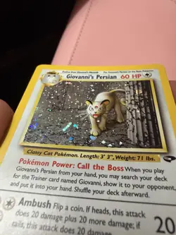 Giovanni's Persian 8/132 Gym Challenge Holo Rare 60 HP ENG - Image 4