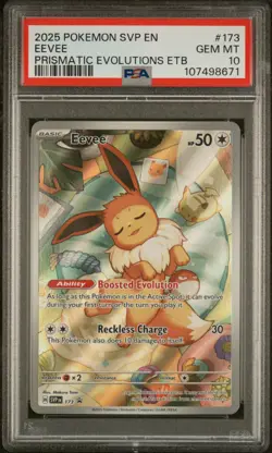 Eevee 173/131 Prismatic Evolutions ETB Promo Pokemon English PSA 10 - Image 1