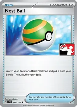 1x Nest Ball (#181/198) - Holofoil NM Eng Pokemon - Prize Pack Series - Image 1