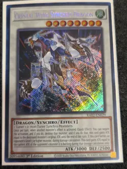 Yugioh! - Crystal Wing Synchro Dragon RA02-EN029 -Secret Ra - 25'TH ANN. - NM/M - Image 1