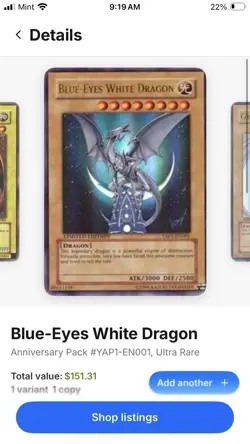 Blue-Eyes White Dragon YAP1-EN001 Anniversary Pack Limited Edition - Image 1