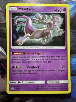 Mewtwo SM214 - Promo - Pokemon Trading Card Game - Hidden Fates Promo LP - Image 1