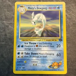 Misty's Dewgong Uncommon Gym Challenge 054/132 MP Pokemon Card - Image 1