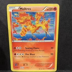 Moltres 14/99 Next Destinies Holo Rare Basic 120 HP Searing Flame Pokemon Card - Image 1