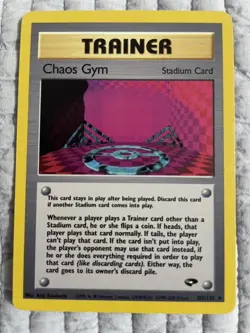 Chaos Gym 102/132 Gym Challenge Regular Pokemon Card Trainer - Image 1