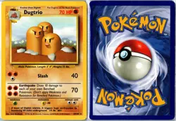 Pokemon Card - Dugtrio Base Set Unlimited 19/102 1999 Rare Heavily Played - Image 3