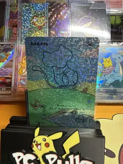 “HOLO” Pokederp Meow - Mew Fan Art Custom Derpy Card Alt Art Secret Rare - Image 1