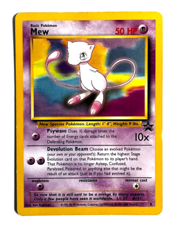 Mew Black Star Promo 8 Pokemon Card 2000 LP small bend - Image 1