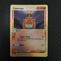 Camerupt 24/97 Reverse Holo EX Dragon 2003 Uncommon LP Pokemon Card WOTC Era - Image 1