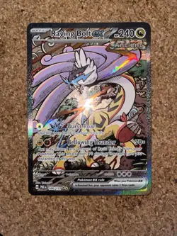 Pokemon TCG Raging Bolt EX Prismatic Evolutions Holo Card 166/131 SIR - Image 1
