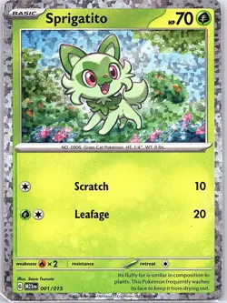 Sprigatito 001/015 Holo McDonald's Promos 2023 - Pokemon Card - LP - Image 1