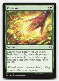 Cultivate 187 Uncommon Commander 2021 Magic: The Gathering Near Mint - Image 1