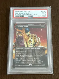 Magic: The Gathering MTG Marvel Spider-Man Soul Stone Borderless Foil 0243 PSA 9 - Image 1